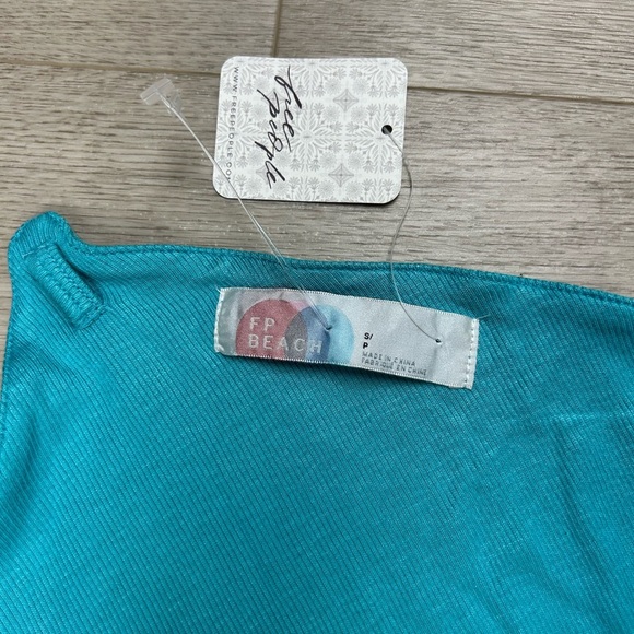Free People Turquoise Tank Top- size small - Picture 4 of 4